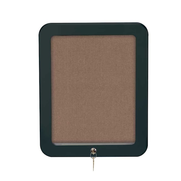 Outdoor Enclosed Combo Board, 72"x36", Satin Frame/Burgundy & Cobalt